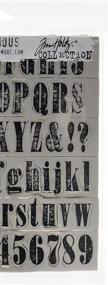 img 1 attached to Tim Holtz Worn Text Cling Rubber Stamp Set - Stampers Anonymous, 7x8.5-Inch