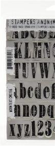 img 2 attached to Tim Holtz Worn Text Cling Rubber Stamp Set - Stampers Anonymous, 7x8.5-Inch