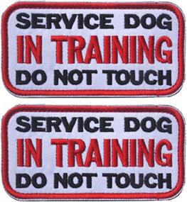 img 4 attached to 🐾 Service Dog in Training Patch: 3.94 x 1.96 Inch Morale Emblem for Harnesses & Vests - Do Not Touch - Tactical Military Design