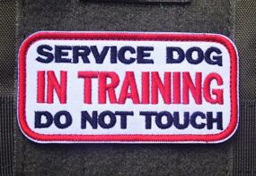 img 1 attached to 🐾 Service Dog in Training Patch: 3.94 x 1.96 Inch Morale Emblem for Harnesses & Vests - Do Not Touch - Tactical Military Design