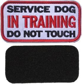 img 2 attached to 🐾 Service Dog in Training Patch: 3.94 x 1.96 Inch Morale Emblem for Harnesses & Vests - Do Not Touch - Tactical Military Design