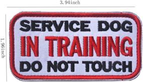 img 3 attached to 🐾 Service Dog in Training Patch: 3.94 x 1.96 Inch Morale Emblem for Harnesses & Vests - Do Not Touch - Tactical Military Design