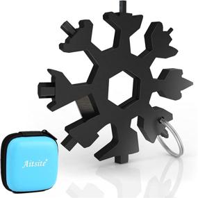 img 4 attached to 🔧 Aitsite 18-in-1 Snowflake Multi Tool: The Ultimate Stainless Steel Portable Outdoor Adventure Tool (Black)