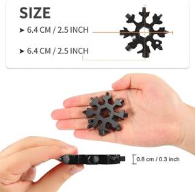 img 1 attached to 🔧 Aitsite 18-in-1 Snowflake Multi Tool: The Ultimate Stainless Steel Portable Outdoor Adventure Tool (Black)