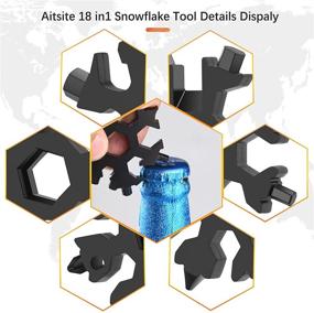 img 3 attached to 🔧 Aitsite 18-in-1 Snowflake Multi Tool: The Ultimate Stainless Steel Portable Outdoor Adventure Tool (Black)