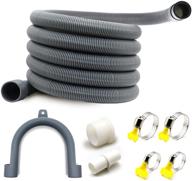 🚰 10ft universal washing machine drain hose extension kit with flexible dishwasher drain hose, u-bend hose holder, and sewer sealing ring - includes 1 extension adapter and 4 hose clamps логотип