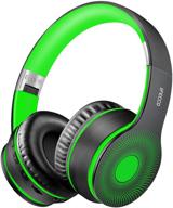 🎧 ifecco bluetooth headphones over ear foldable wireless/wired stereo headset with micro sd/tf, fm, for cell phone, pc, soft memory-protein earmuffs (green) logo