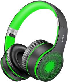 img 4 attached to 🎧 IFECCO Bluetooth Headphones Over Ear Foldable Wireless/Wired Stereo Headset with Micro SD/TF, FM, for Cell Phone, PC, Soft Memory-Protein Earmuffs (Green)