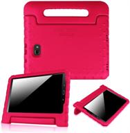 📱 fintie shockproof case for samsung galaxy tab a 10.1 (2016 no s pen version) - lightweight convertible handle stand, magenta - kids friendly cover for samsung galaxy tab a 10.1 inch (sm-t580/t585/t587) logo