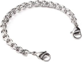 img 1 attached to 🔗 Stainless Steel Interchangeable Bracelets for Boys' Medical Jewelry by Linnalove