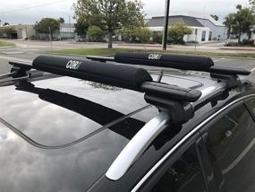 img 3 attached to 🏄 Aero Roof Rack Pads for Paddleboard, Kayak, and Surfboards - Wide Aero Style Bars (28 inch, Set of 2)