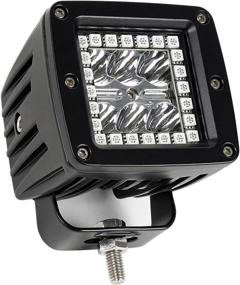 img 1 attached to 🚛 Nicoko 3 Inch 18w RGB LED Offroad Lights - Waterproof Square Pods with Controller for Trucks, Cars, Boats - Pack of 4