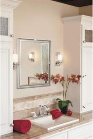 img 1 attached to Kichler Hendrik 12-Inch 1-Light Wall Sconce Brushed Nickel with Satin Etched Cased Opal Glass