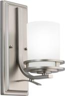 kichler hendrik 12-inch 1-light wall sconce brushed nickel with satin etched cased opal glass логотип