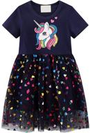 🦄 glitter sequins unicorn birthday girls' clothing - linl logo