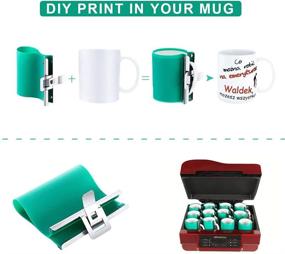 img 3 attached to 🔁 WER 3D Mug Transfer Silicone Wrap: Sublimation Mug Mold for 11OZ Cups - Printing Mugs Made Easy with Cup Clamp Fixture
