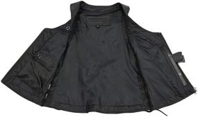 img 2 attached to M BOSS APPAREL Ladies Leather Zipper Vest BLACK SM