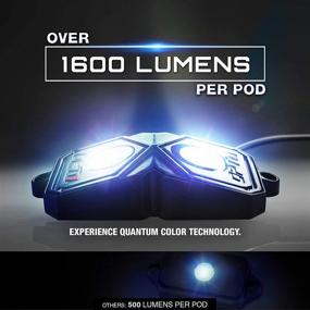 img 3 attached to Discover OPT7 Quantum Pro Rock Light LED: 1600 Lumens RGBW, Bluetooth Control | Multicolor Neon Glow, Waterproof Pods | Ideal for Truck, RZR, ATV, UTV!