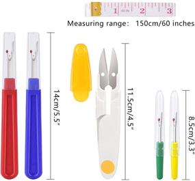 img 2 attached to 🧵 TUPARKA Multipurpose Sewing Clips: Quilting Fabric Clips, Seam Ripper Thread Remover, Soft Tape Measure & Scissor Nipper Tools Kit - Sewing Craft Supplies (50 Clips + 6 Ripper Pieces)