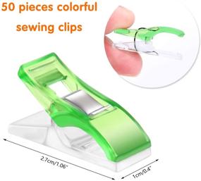 img 1 attached to 🧵 TUPARKA Multipurpose Sewing Clips: Quilting Fabric Clips, Seam Ripper Thread Remover, Soft Tape Measure & Scissor Nipper Tools Kit - Sewing Craft Supplies (50 Clips + 6 Ripper Pieces)