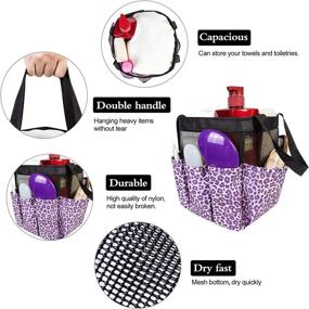 img 2 attached to Portable Mesh Shower Caddy Tote Bag, College Dorm Room Essentials Organizer for Toiletries and Bathroom Supplies