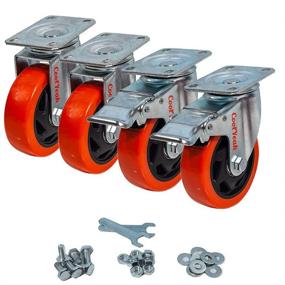 img 4 attached to 🔥 CoolYeah Industrial Premium Casters Without Compromise: Unmatched Mobility and Performance!