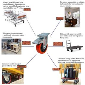 img 1 attached to 🔥 CoolYeah Industrial Premium Casters Without Compromise: Unmatched Mobility and Performance!