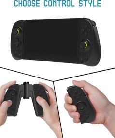 img 2 attached to [2021 Upgrade] KINVOCA C25 Joy Pad Controller for Nintendo Switch - Joycon Replacement, Wireless Switch Controller with Programmable Macros, Turbo, Motion Control & Dual Motors - Black with Charging Grip