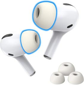 img 4 attached to ✨ Улучшите ваши AirPods Pro с накладками из пены Foam Masters Memory Foam Ear Tips 3.0 для повышенного комфорта, безопасности и шумоподавления - маленькие, средние, большие (3 пары, белые)