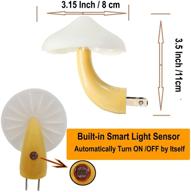 🍄 enchanting ausaye led mushroom night light: 7-color changing magic mini lamp for adults & kids nightlight логотип