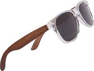 🕶️ деревянные солнцезащитные очки woodies walnut polarized clear: улучшенное видение и стиль с премиальным качеством логотип