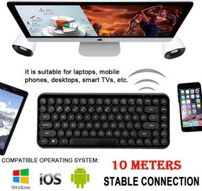 img 3 attached to Wireless Bluetooth Keyboard Mini Portable 84-Key Keyboard Compatible With Android