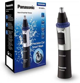 img 4 attached to Panasonic ER-GN30-K Nose and Ear Hair Trimmer: Wet/Dry Vortex Cleaning System in Black - Ultimate Precision