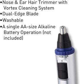 img 1 attached to Panasonic ER-GN30-K Nose and Ear Hair Trimmer: Wet/Dry Vortex Cleaning System in Black - Ultimate Precision