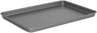 🍪 cooking light baking sheet carbon steel - quick release coating, non-stick bakeware for efficient cooking, heavy duty performance - cookie 15x10, gray logo