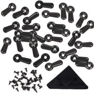 🖼️ 300 picture turn fasteners for photo frames with screws, ideal for crafts, hanging, or drawing - black logo