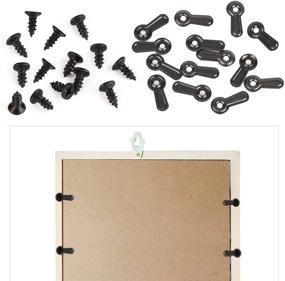 img 2 attached to 🖼️ 300 Picture Turn Fasteners for Photo Frames with Screws, Ideal for Crafts, Hanging, or Drawing - Black