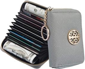 img 4 attached to 👛 Stylish PU Leather Women's Wallet Holder with Zipper – Trendy Handbags & Wallets for Women