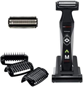 img 4 attached to 💪 MANGROOMER 2.0: Professional Body Groomer, Ball Groomer & Body Trimmer Featuring Propivot Flexing Head, 3 Trimmer Combs, Wet/Dry Capability, and a Bonus Foil!