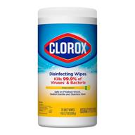 clorox disinfecting wipes, crisp lemon: kill 99.9% of germs, 75 count - shop now! logo