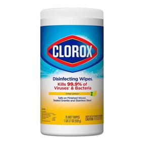 img 4 attached to Clorox Disinfecting Wipes, Crisp Lemon: Kill 99.9% of Germs, 75 Count - Shop Now!