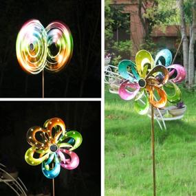 img 4 attached to 🎨 Vibrant Spin Art Sculpture Christmas Decoration: A Burst of Color for Festive Celebrations