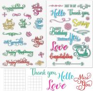 🌈 blessing words clear stamps set: 4-piece silicone stamp tool kit for diy card making, scrapbooking, and decoration (colorful) logo