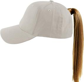 img 4 attached to Muryobao Ponytail Baseball Adjustable Snapback Sports & Fitness