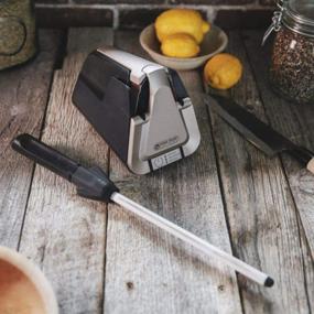 img 2 attached to Efficient Gray Work Sharp Culinary Knife Sharpener: Includes Ceramic Honing Rod - 7.2 x 4.5 x 5.2 inches