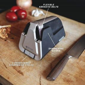 img 3 attached to Efficient Gray Work Sharp Culinary Knife Sharpener: Includes Ceramic Honing Rod - 7.2 x 4.5 x 5.2 inches