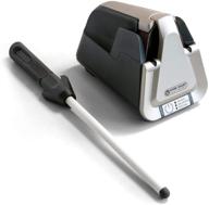 efficient gray work sharp culinary knife sharpener: includes ceramic honing rod - 7.2 x 4.5 x 5.2 inches logo