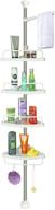 🚿 rustproof and sturdy 4-tier corner shower caddy with adjustable height and positionable shelves logo