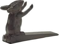 🐭 rust brown vintage cast iron mouse door stop wedge by comfify - lovely decorative finish, padded anti-scratch felt bottom protects floors (ca-1507-14) логотип