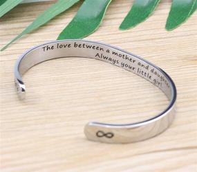 img 3 attached to 🎁 Engraved Cuff Bangle Bracelets - Meaningful Christmas Gifts for Her, Daughter and Mother